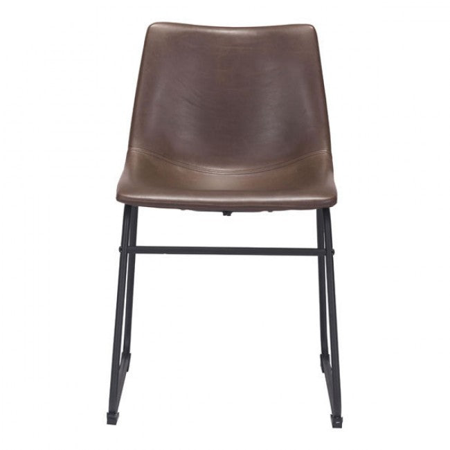 Sculpted Espresso Leatherette Guest or Conference Chair