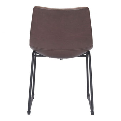 Brown Sculpted Vintage Guest or Conference Chair (Set of 2)