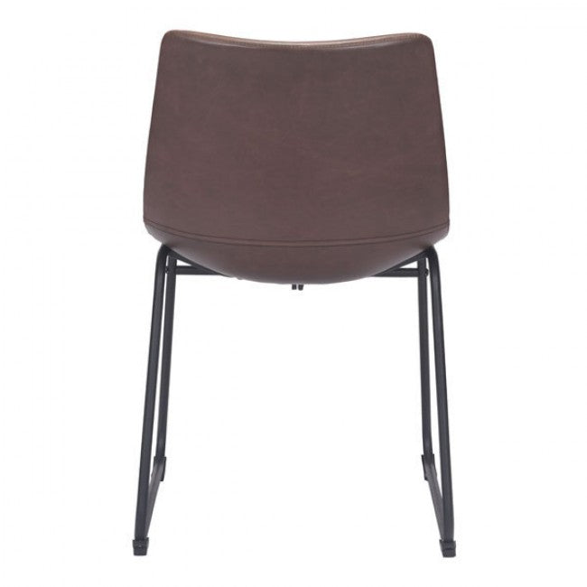 Sculpted Espresso Leatherette Guest or Conference Chair
