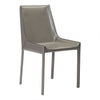 Stone Gray Leatherette Guest or Conference Chair (Set of 2)
