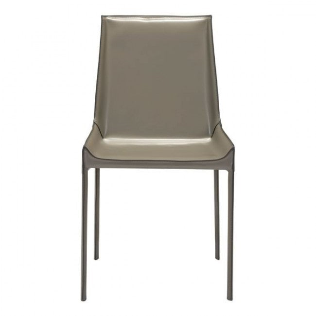 Stone Gray Leatherette Guest or Conference Chair (Set of 2)