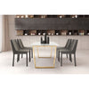 Stone Gray Leatherette Guest or Conference Chair (Set of 2)