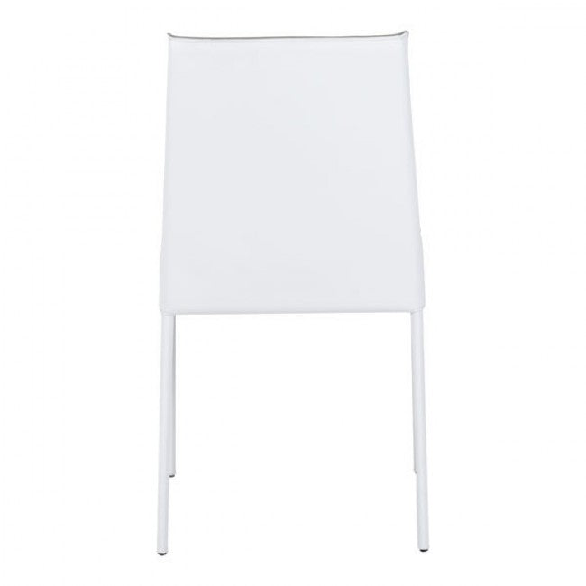 Clean White Leatherette Guest or Conference Chair (Set of 2)