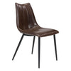 Classic Tufted Brown Leatherette Guest or Conference Chairs (Set of 2)