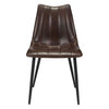 Classic Tufted Brown Leatherette Guest or Conference Chairs (Set of 2)