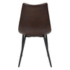 Classic Tufted Brown Leatherette Guest or Conference Chairs (Set of 2)