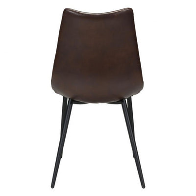 Classic Tufted Brown Leatherette Guest or Conference Chairs (Set of 2)