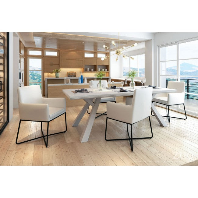 Stunning White Leatherette Guest or Conference Armchair