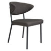 Dramatic Charcoal Gray Guest or Conference Chair (Set of 2)
