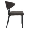 Dramatic Charcoal Gray Guest or Conference Chair (Set of 2)