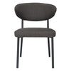 Dramatic Charcoal Gray Guest or Conference Chair (Set of 2)