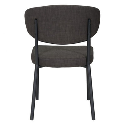 Dramatic Charcoal Gray Guest or Conference Chair (Set of 2)