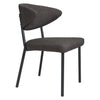 Dramatic Charcoal Gray Guest or Conference Chair (Set of 2)