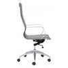 Sleek Gray Leatherette High-Back Office Chair