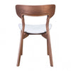 Flared Back Walnut Guest or Conference Chair w/ Light Gray Cushion (Set of 2)