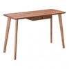 47" Dark Walnut Single-Drawer Office Desk