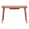 47" Dark Walnut Single-Drawer Office Desk