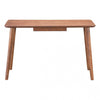 47" Dark Walnut Single-Drawer Office Desk