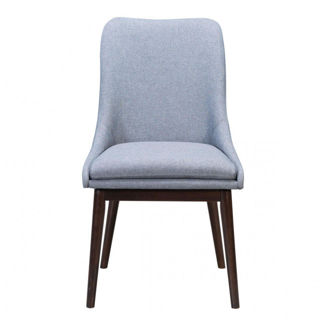 Gray Linen & Wood Guest or Conference Chair (Set of 2)