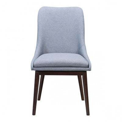 Gray Linen & Wood Guest or Conference Chair (Set of 2)