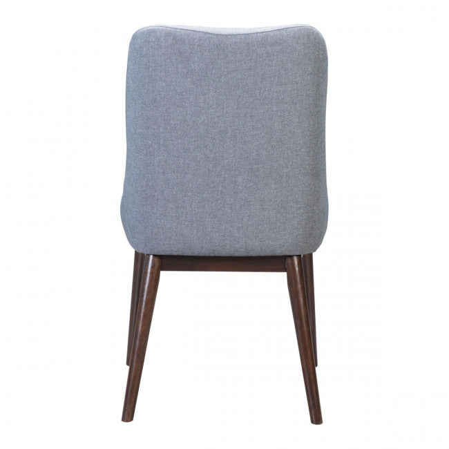 Gray Linen & Wood Guest or Conference Chair (Set of 2)