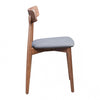Retro-Modern Walnut Guest or Conference Chair w/ Dark Gray Cushion (Set of 2)