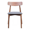 Retro-Modern Walnut Guest or Conference Chair w/ Dark Gray Cushion (Set of 2)