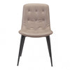 Curved Taupe Leatherette Guest or Conference Chair (Set of 2)