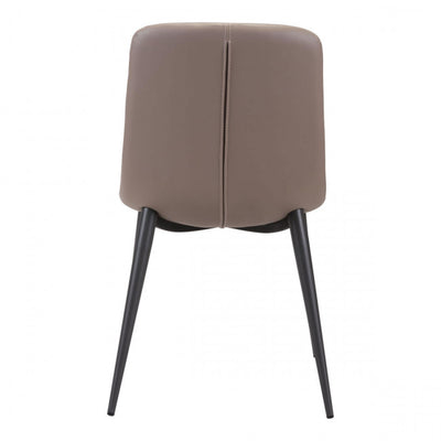 Curved Taupe Leatherette Guest or Conference Chair (Set of 2)