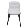 Curved White Leatherette Guest or Conference Chair (Set of 2)