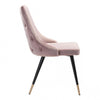 Stylish Pink Velvet Guest or Conference Chair w/ Button Tufting (Set of 2)
