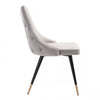 Stylish Gray Velvet Guest or Conference Chair w/ Button Tufting (Set of 2)