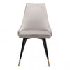 Stylish Gray Velvet Guest or Conference Chair w/ Button Tufting (Set of 2)