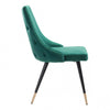 Stylish Green Velvet Guest or Conference Chair w/ Button Tufting (Set of 2)