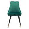 Stylish Green Velvet Guest or Conference Chair w/ Button Tufting (Set of 2)