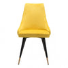 Stylish Yellow Velvet Guest or Conference Chair w/ Button Tufting (Set of 2)