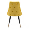 Stylish Yellow Velvet Guest or Conference Chair w/ Button Tufting (Set of 2)