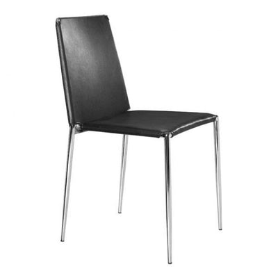 Timeless Black Leatherette Guest or Conference Chair (Set of 4)