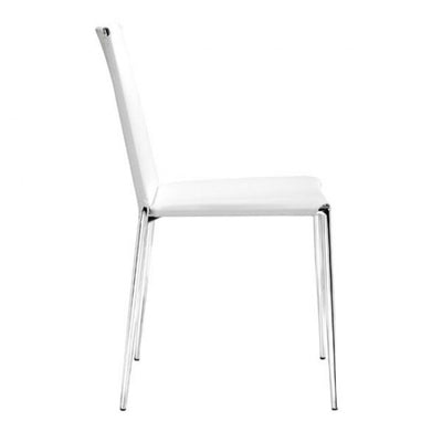 Timeless White Leatherette Guest or Conference Chair (Set of 4)