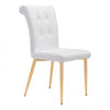 Stunning White Velvet & Buttons Guest or Conference Chair (Set of Two)