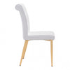 Stunning White Velvet & Buttons Guest or Conference Chair (Set of Two)