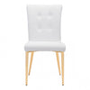 Stunning White Velvet & Buttons Guest or Conference Chair (Set of Two)