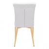 Stunning White Velvet & Buttons Guest or Conference Chair (Set of Two)