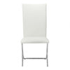 Modern White Leatherette Conference/Guest Chair with Chrome (Set of 2)