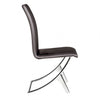 Modern Espresso Leatherette Conference/Guest Chair with Chrome (Set of 2)