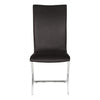 Modern Espresso Leatherette Conference/Guest Chair with Chrome (Set of 2)
