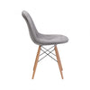 Gray Velour Guest or Conference Chair w/ Button Tufting