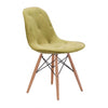 Green Velour Guest or Conference Chair w/ Button Tufting