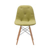 Green Velour Guest or Conference Chair w/ Button Tufting