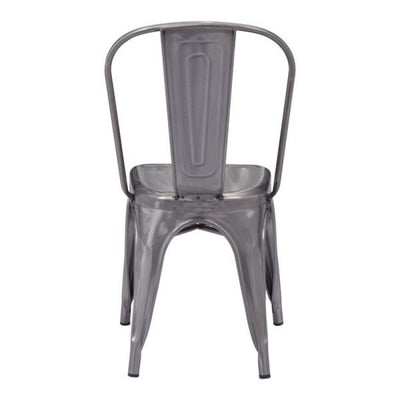 Industrial Gunmetal Plated Guest or Conference Chair (Set of 2)
